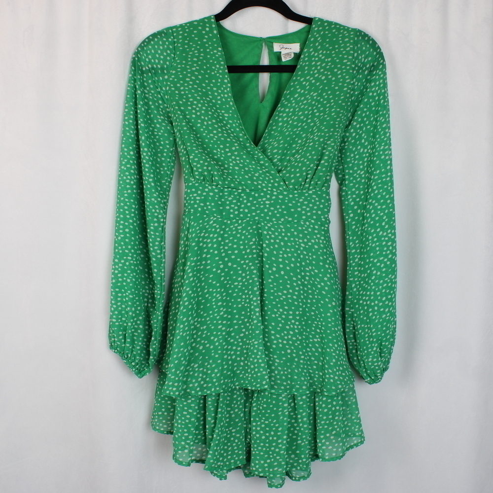 Japna Green Polka Dot Dress